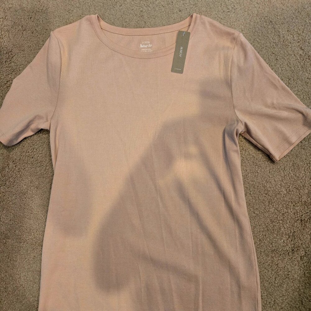 J.Crew NWT Cream Beige Short Sleeve Painter Tee L